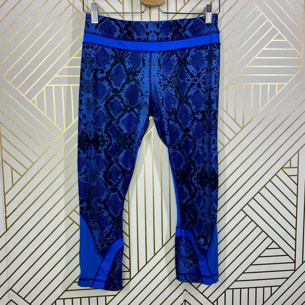 Lululemon Run: Inspire Crop II (Mesh) Snake Blue